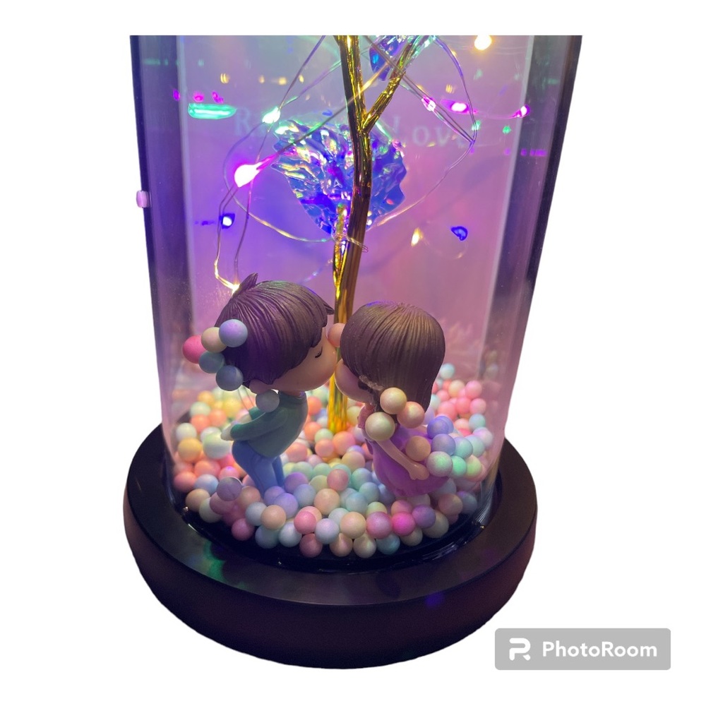 Crystal Galaxy rose in the glass - Picture 5 of 5